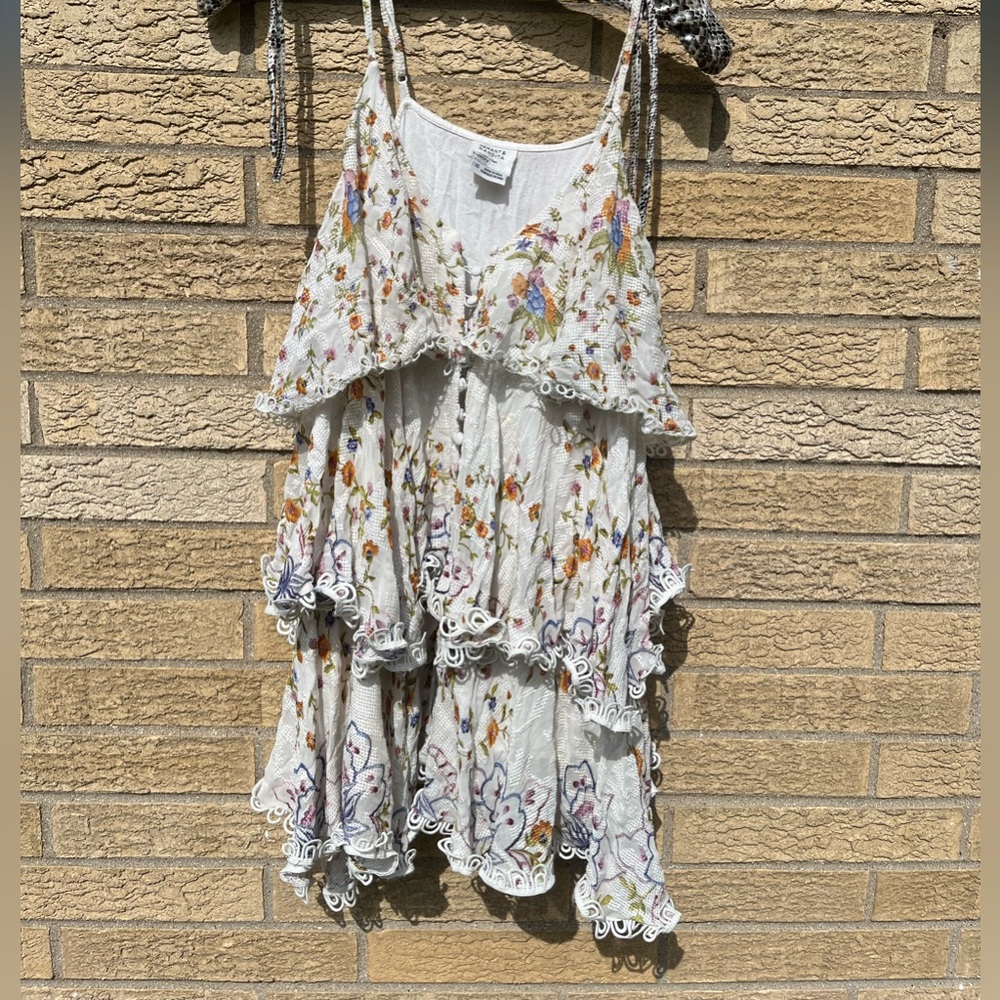 Floral Ruffle Mini Dress - Picture 2 of 3